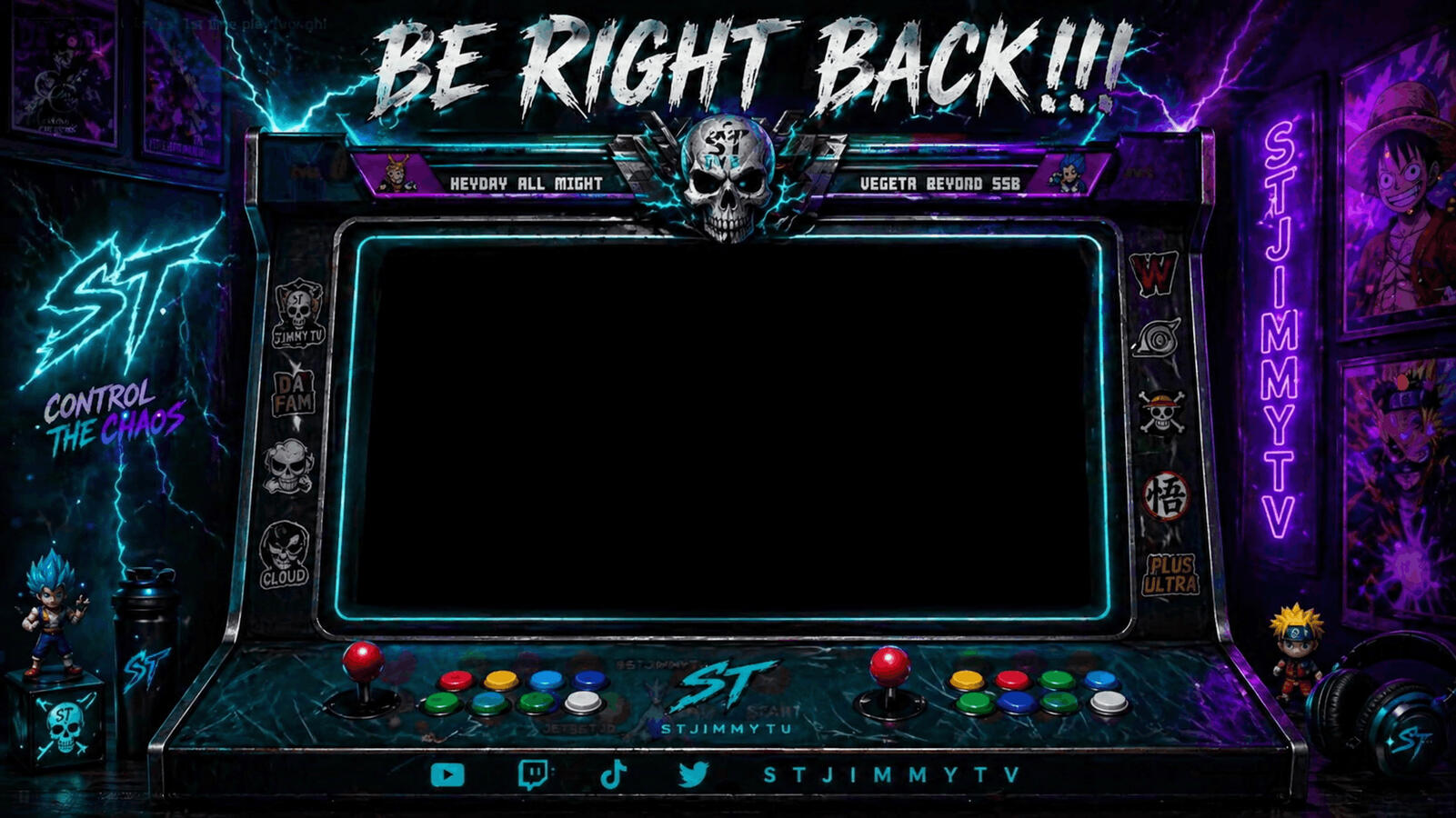 BRB Scene Interactive intermission screen that keeps the channel visually consistent during breaks.