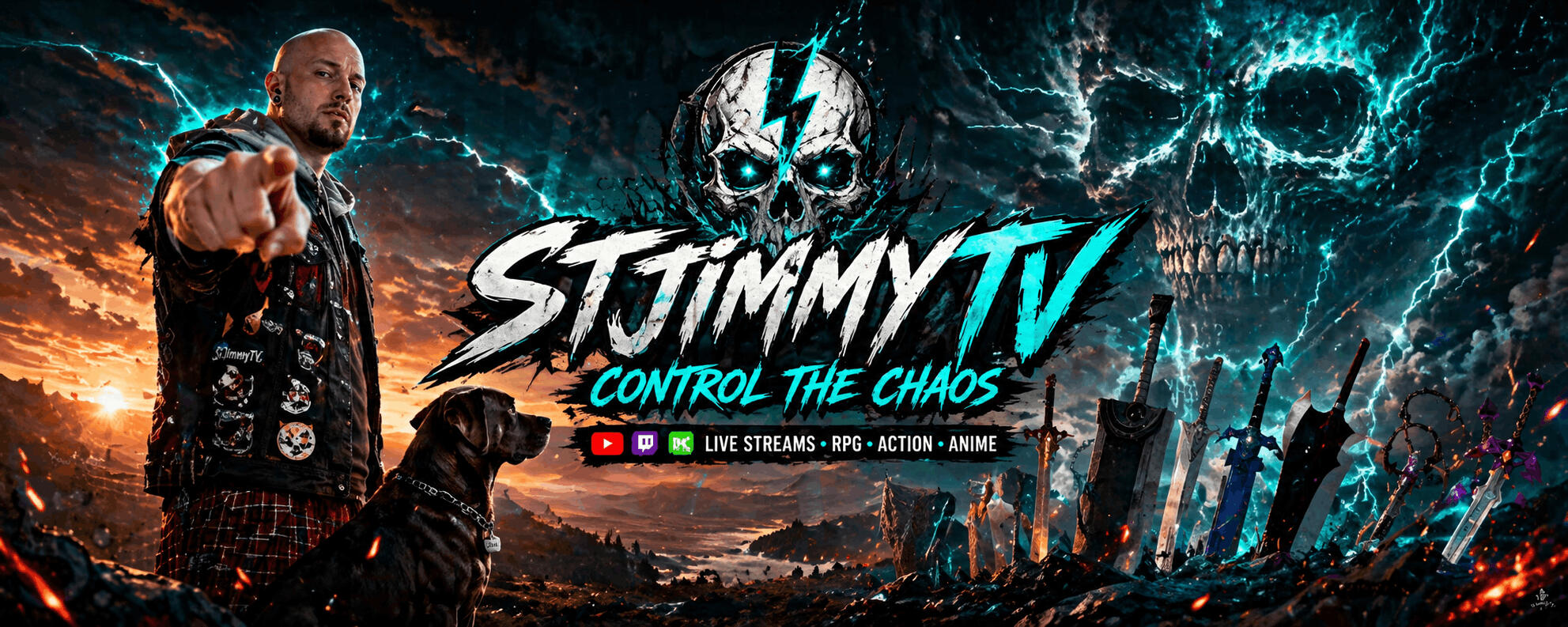 Brand Identity Complete visual branding including logos, banners, overlays, and stream graphics.